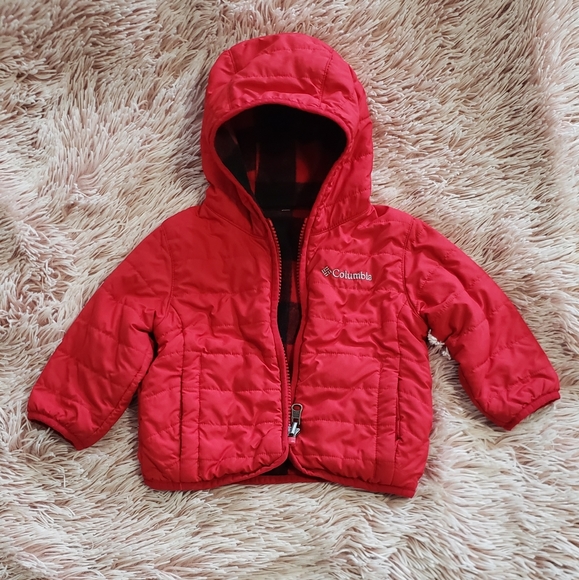 Columbia Infant Double Trouble™ Reversible Jacket-Mountain Red - Picture 4 of 6